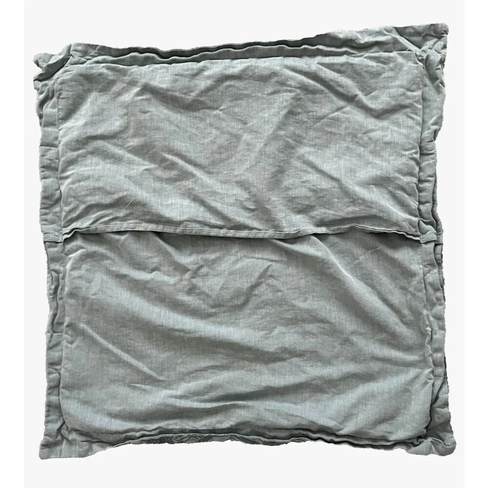 Restoration Hardware Silver Sage Leaf Medallion EURO Sham 100% Cotton Green